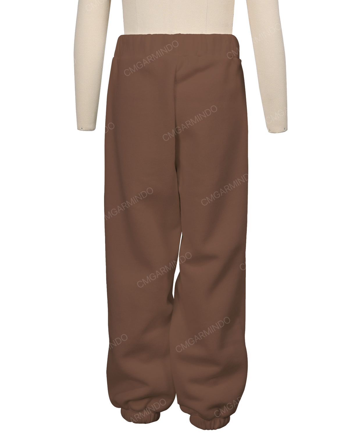 Elastic Folded Hem Sweatpants