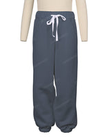 Elastic Folded Hem Sweatpants