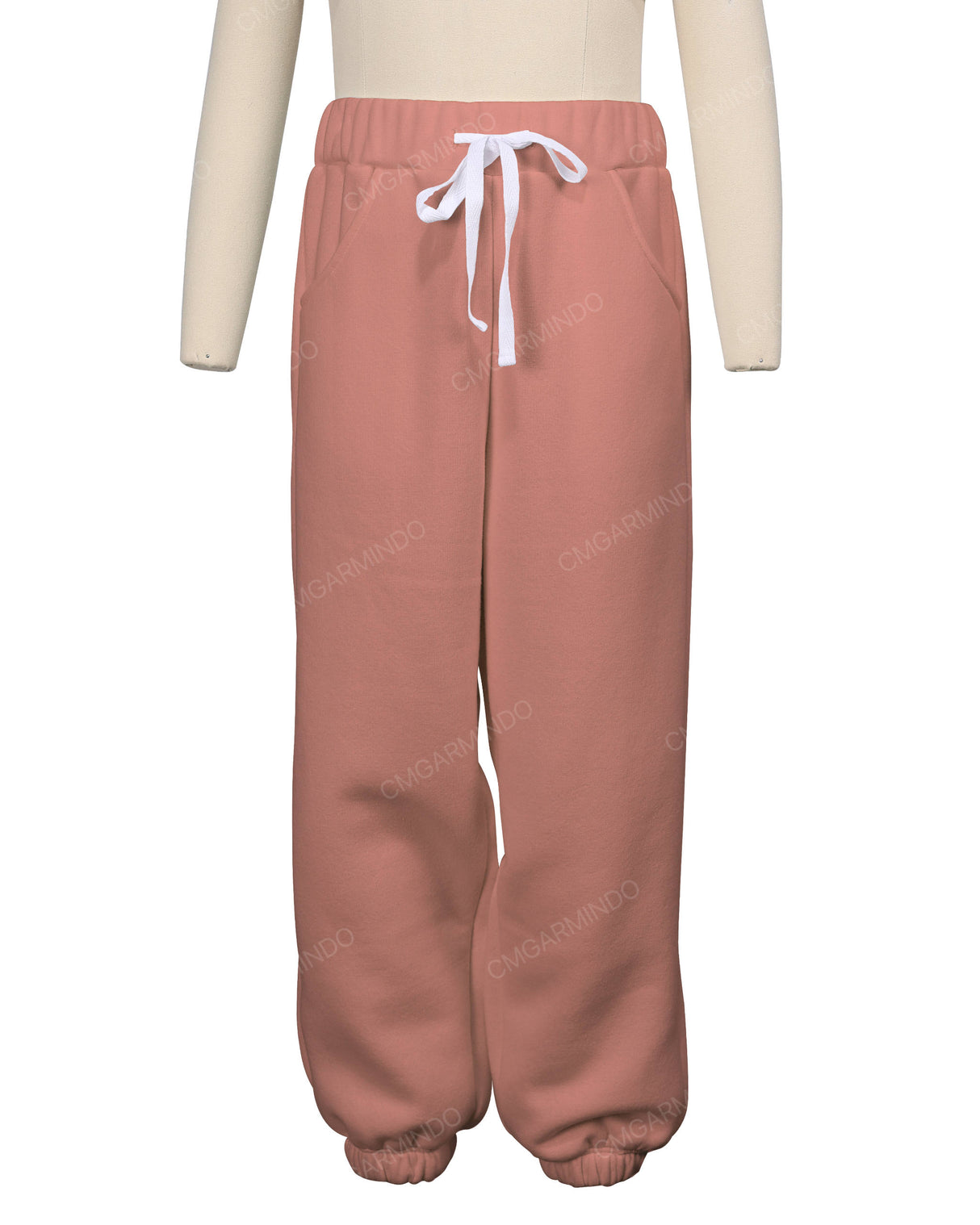 Elastic Folded Hem Sweatpants