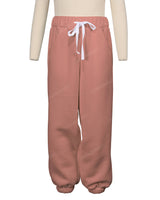 Elastic Folded Hem Sweatpants