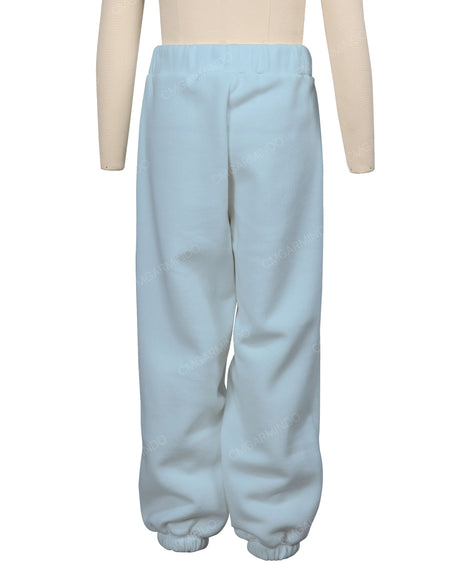 Elastic Folded Hem Sweatpants