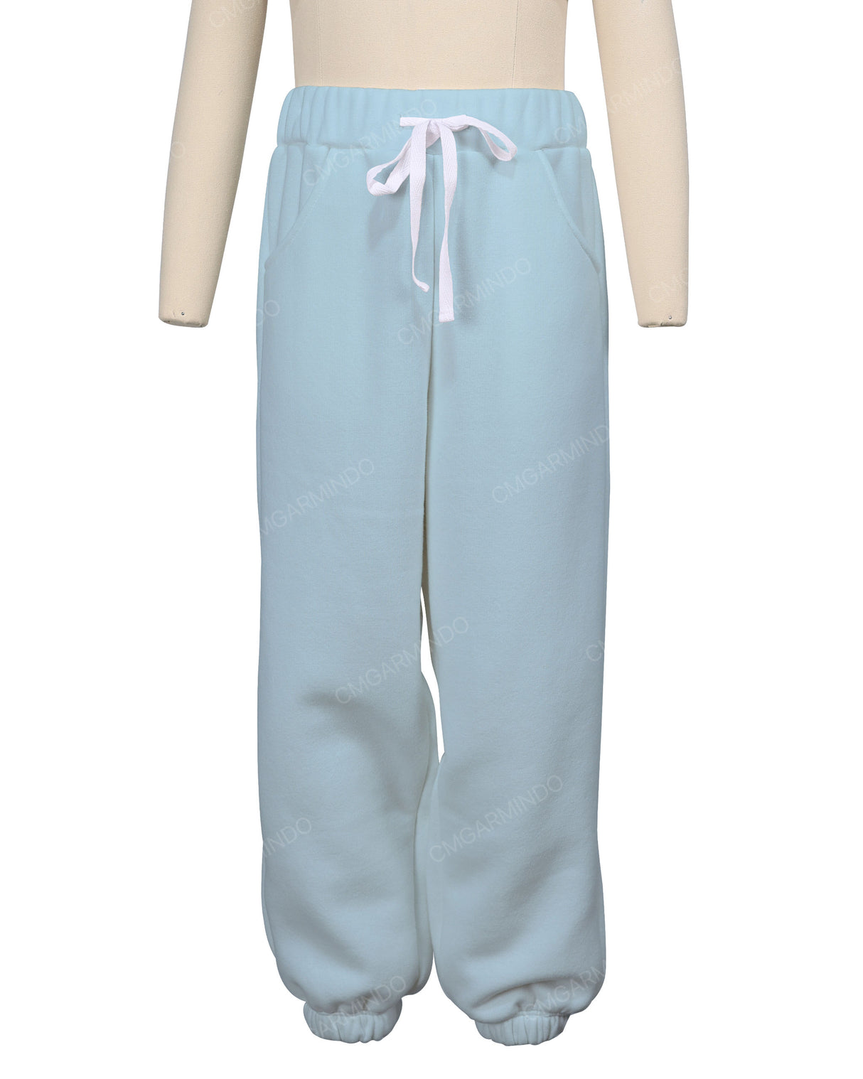 Elastic Folded Hem Sweatpants