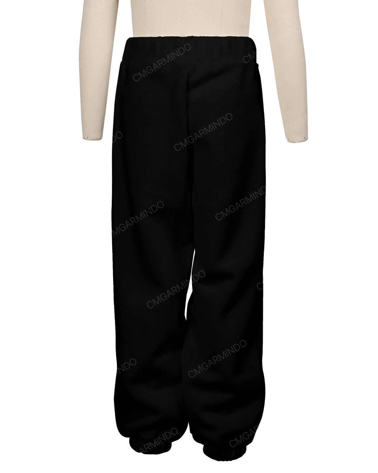 Elastic Folded Hem Sweatpants