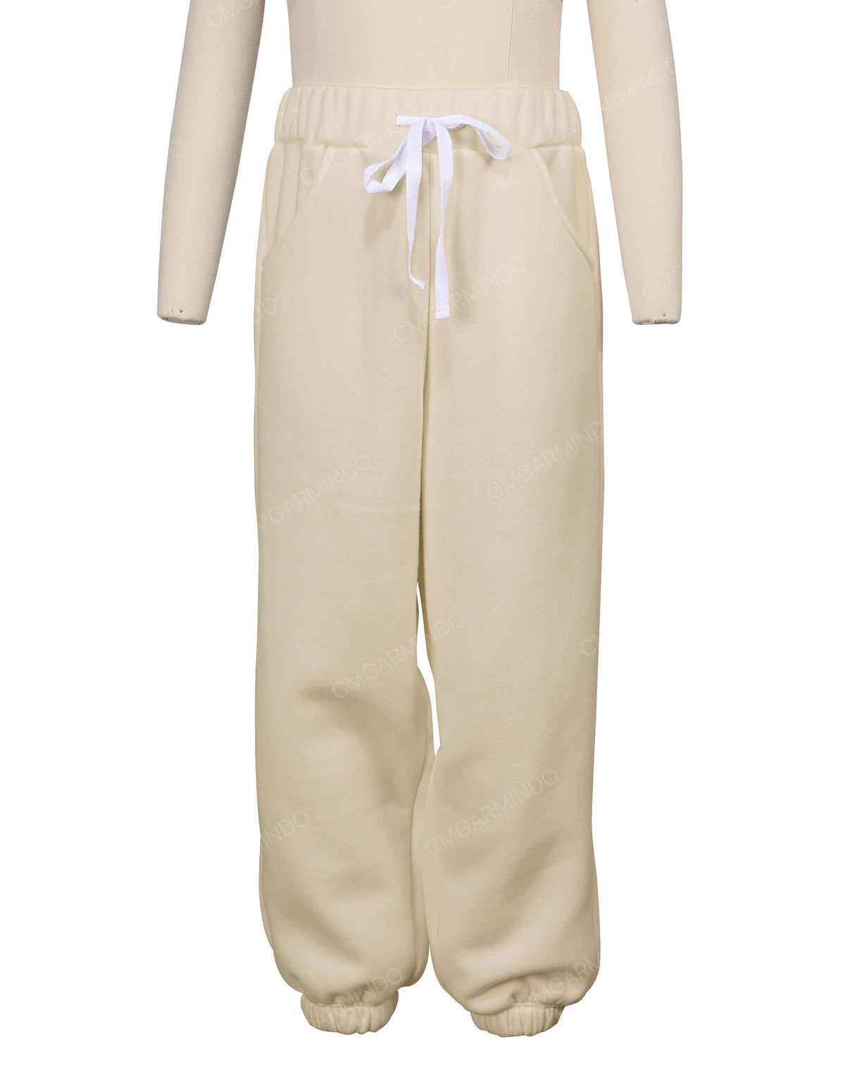 Elastic Folded Hem Sweatpants