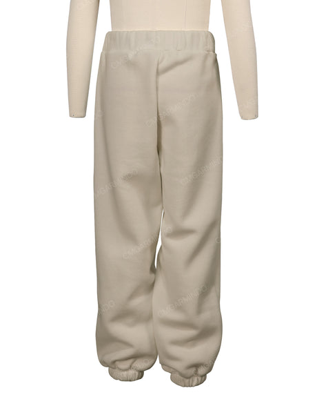 Elastic Folded Hem Sweatpants