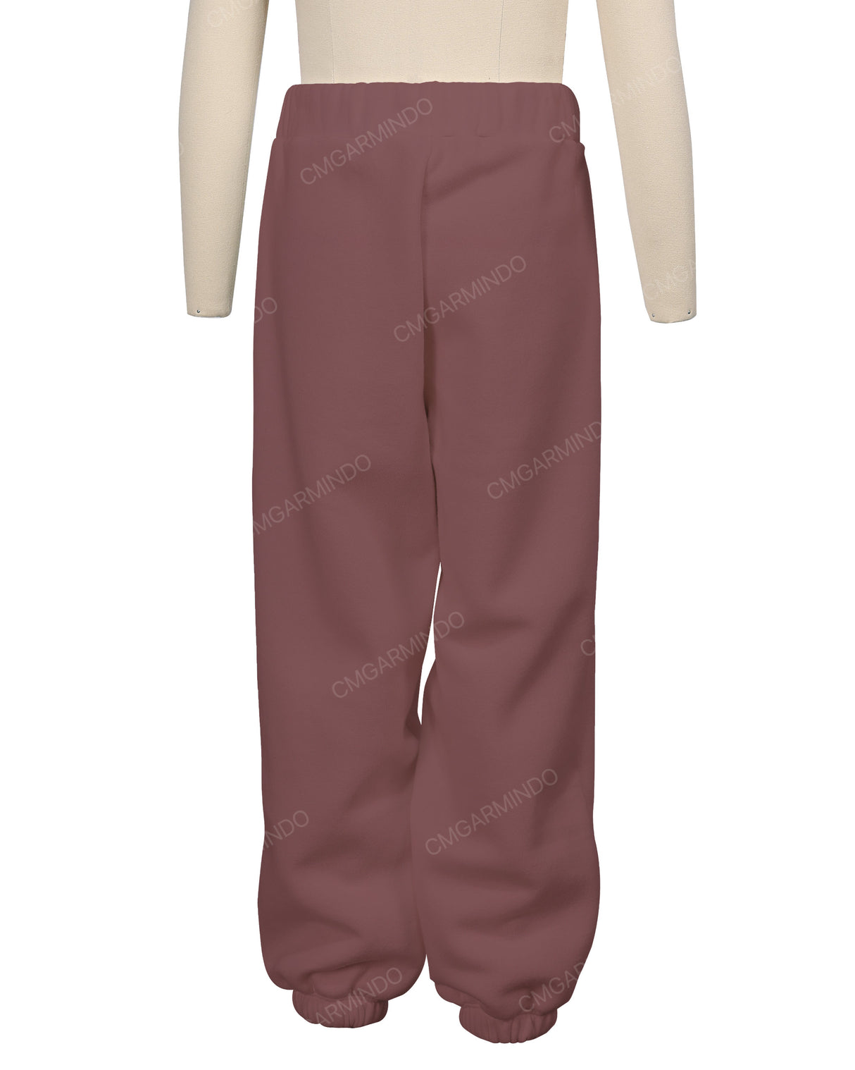 Elastic Folded Hem Sweatpants