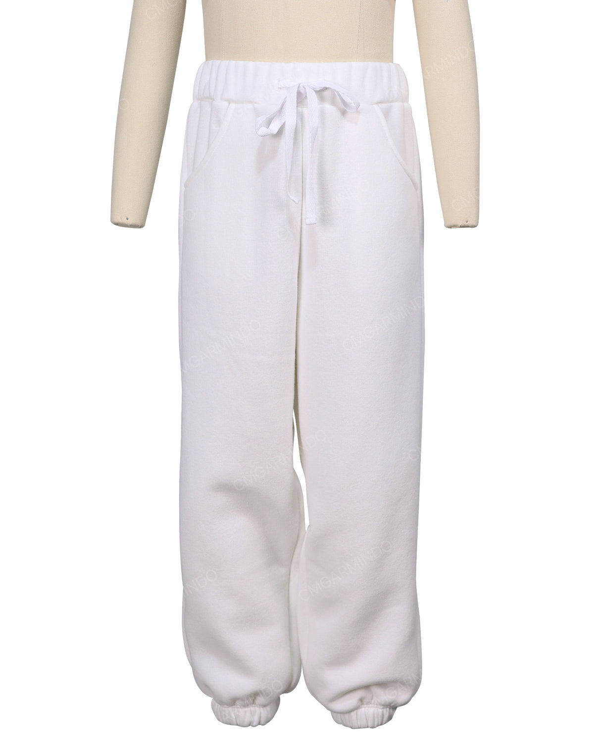 Elastic Folded Hem Sweatpants