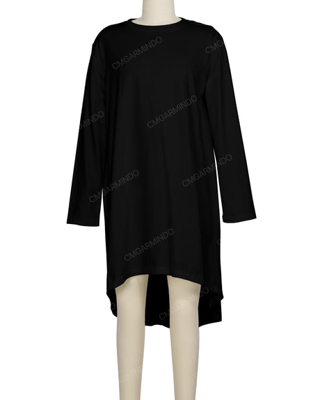 Long Sleeve Asymmetrical Dress