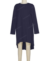 Long Sleeve Asymmetrical Dress