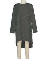 Long Sleeve Asymmetrical Dress