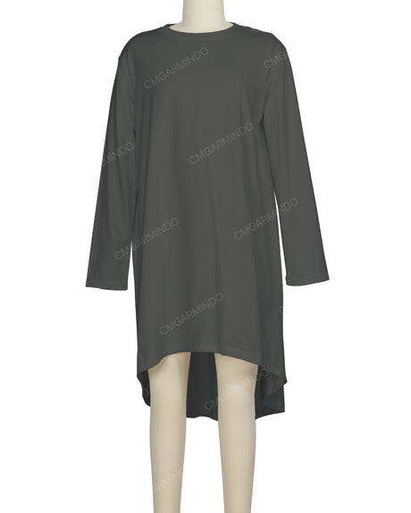 Long Sleeve Asymmetrical Dress
