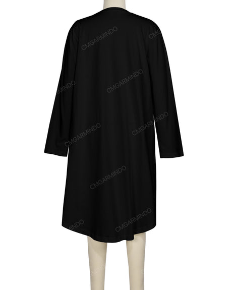 Long Sleeve Asymmetrical Dress