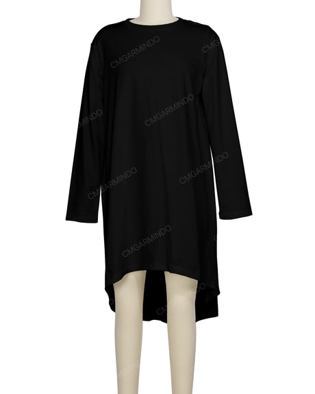 Long Sleeve Asymmetrical Dress