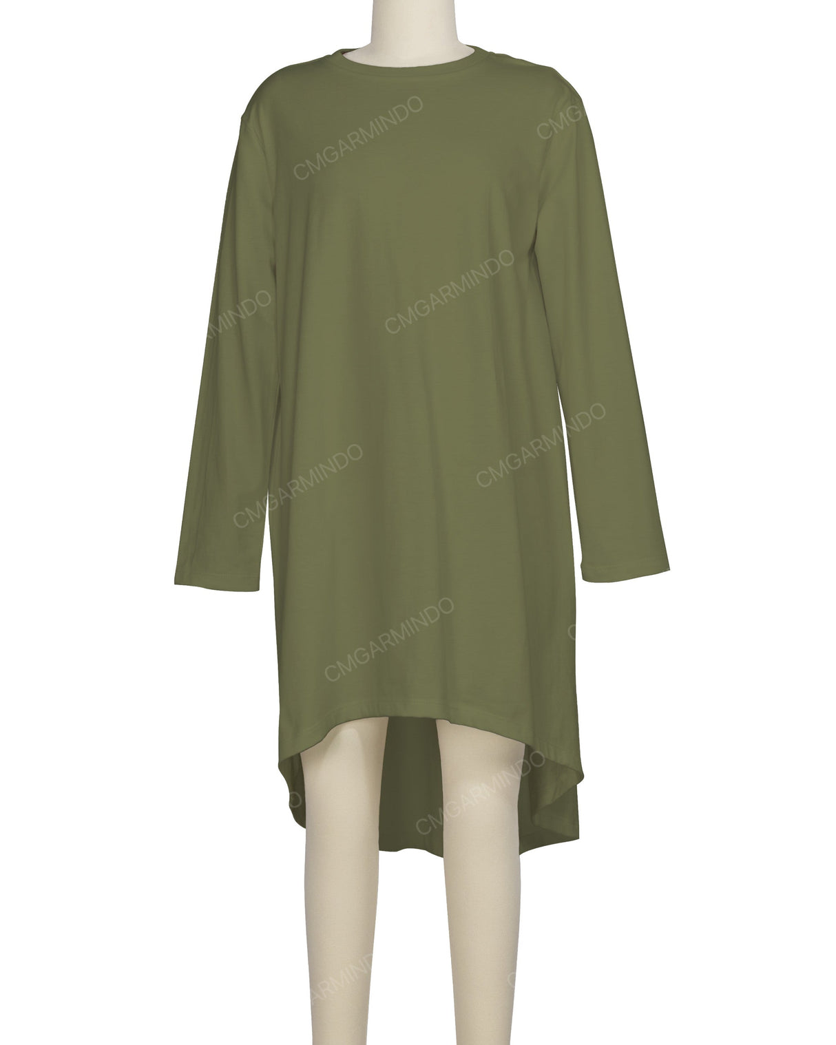 Long Sleeve Asymmetrical Dress