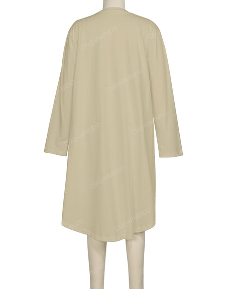 Long Sleeve Asymmetrical Dress