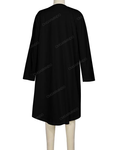 Long Sleeve Asymmetrical Dress
