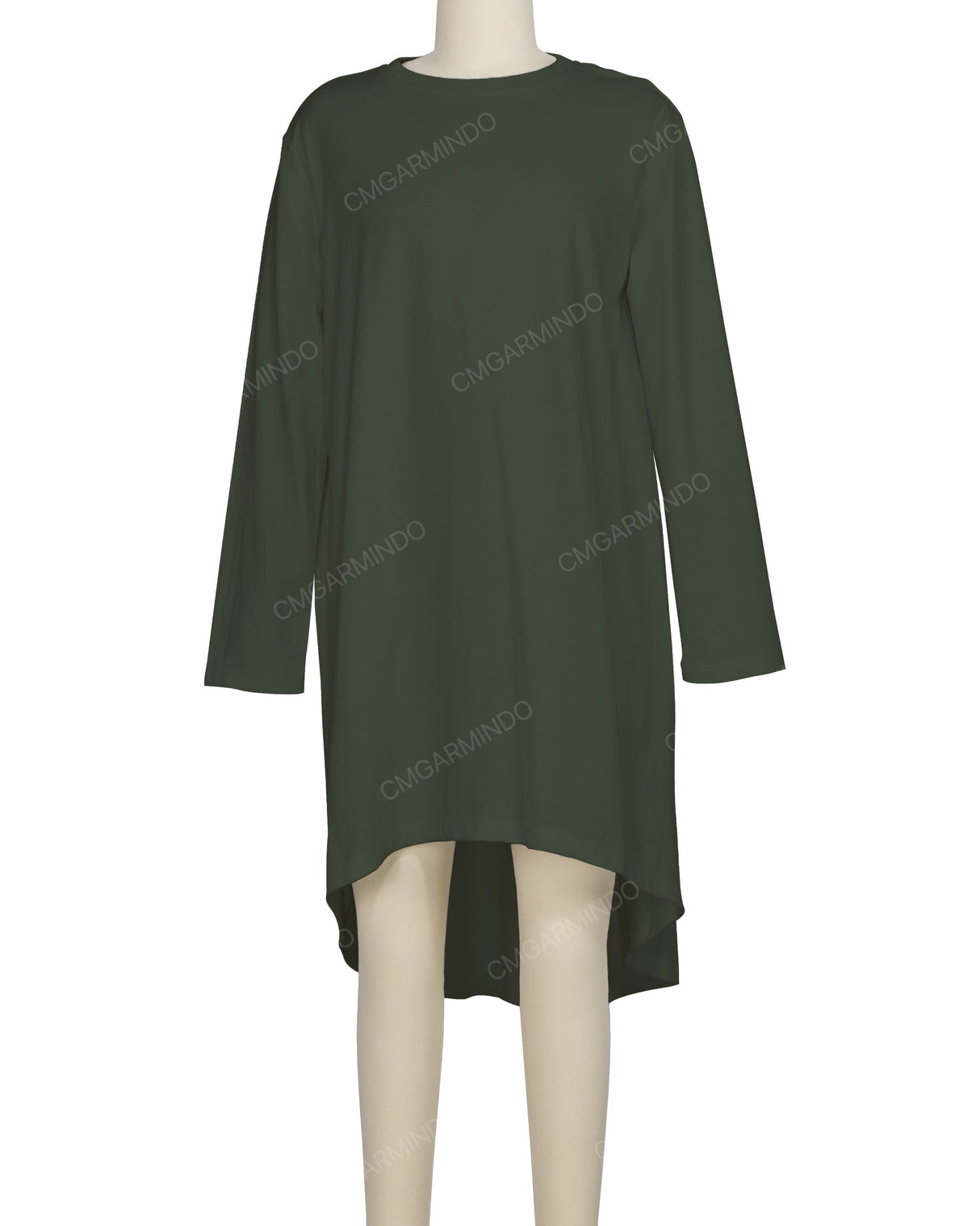 Long Sleeve Asymmetrical Dress