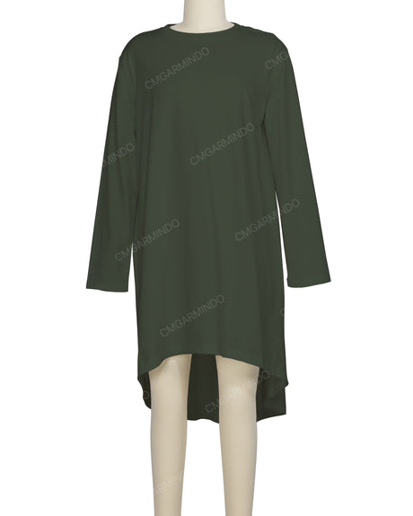 Long Sleeve Asymmetrical Dress