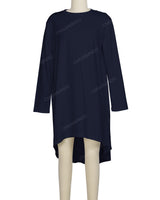 Long Sleeve Asymmetrical Dress