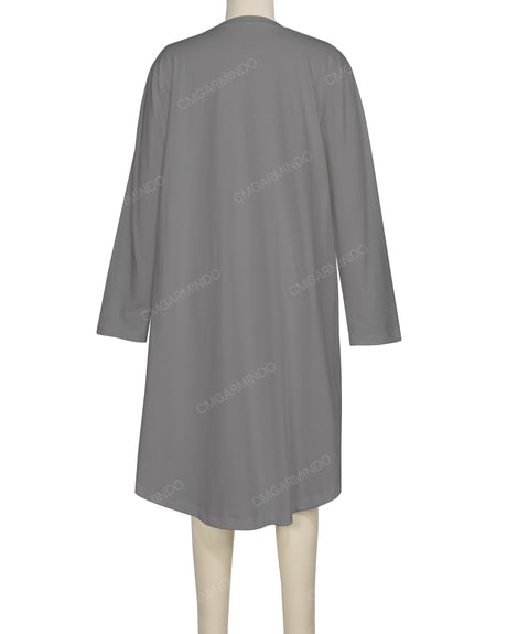 Long Sleeve Asymmetrical Dress
