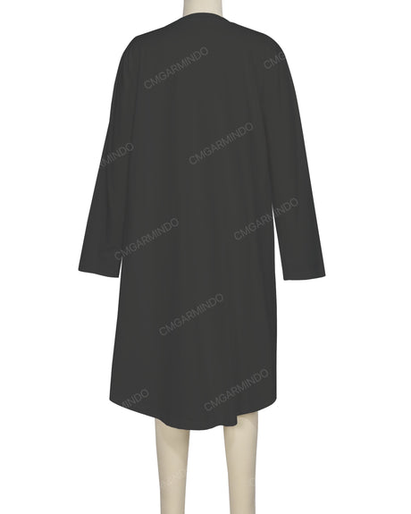 Long Sleeve Asymmetrical Dress