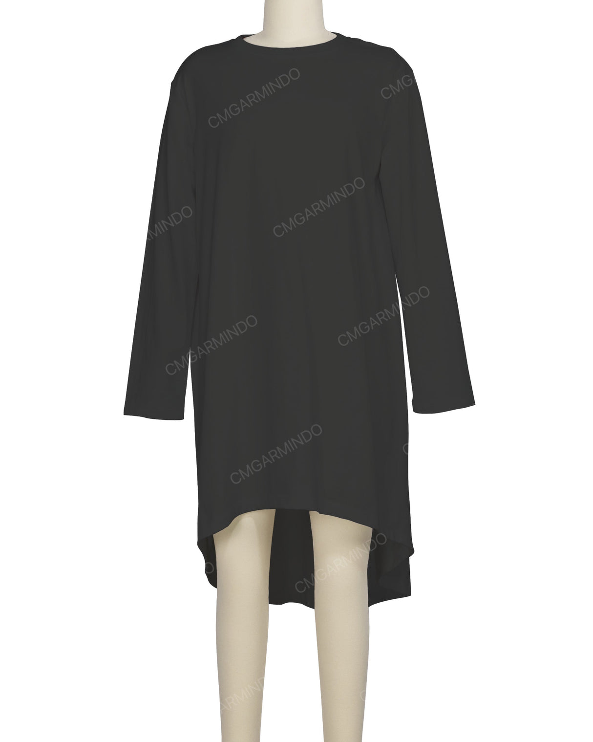 Long Sleeve Asymmetrical Dress
