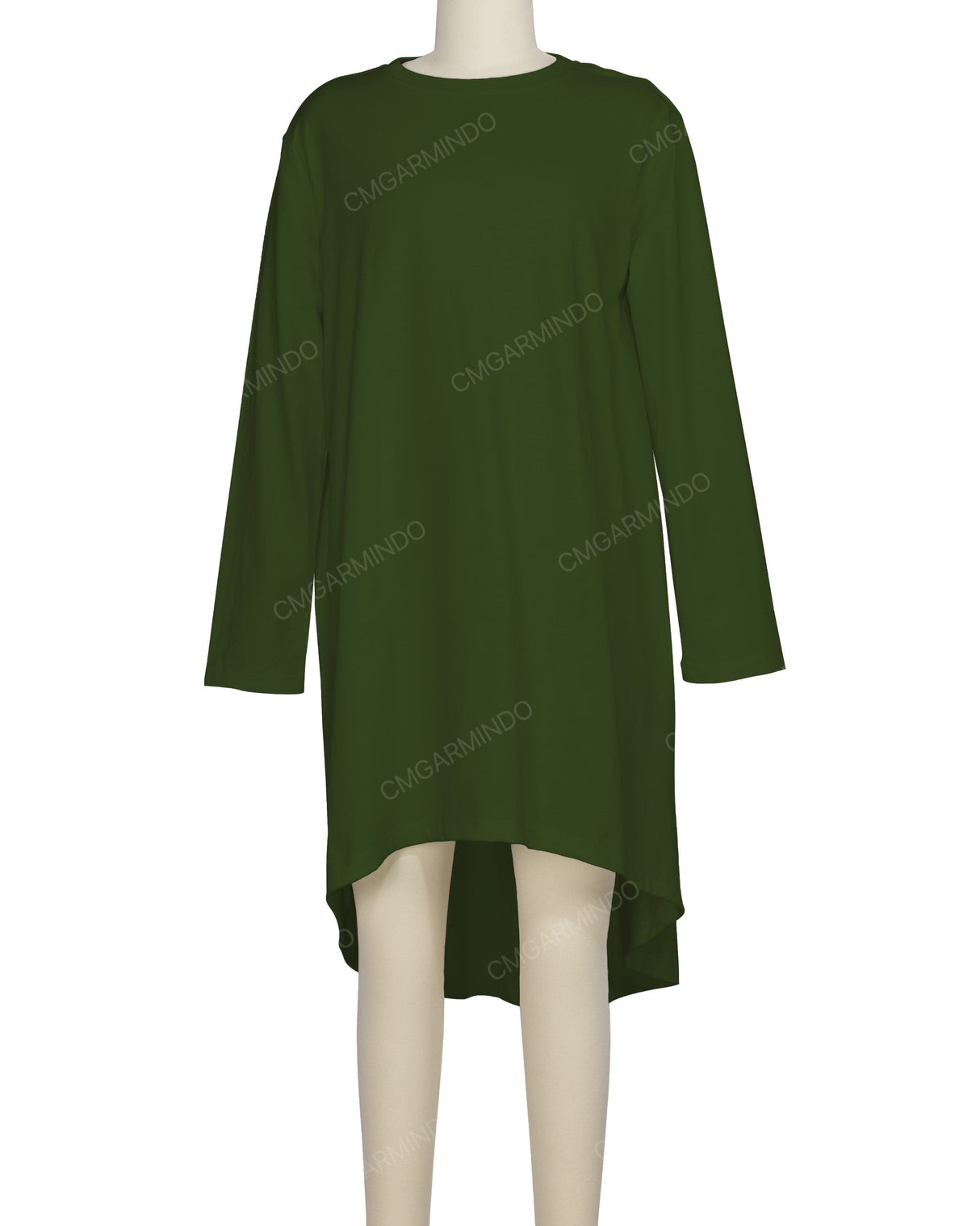 Long Sleeve Asymmetrical Dress