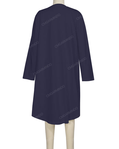 Long Sleeve Asymmetrical Dress