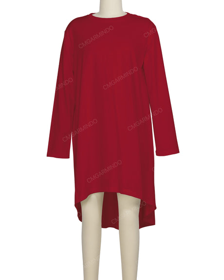 Long Sleeve Asymmetrical Dress