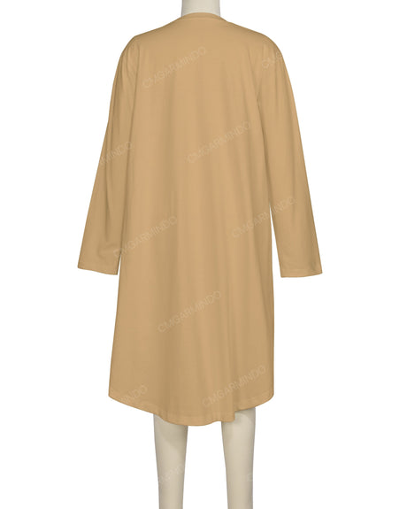 Long Sleeve Asymmetrical Dress