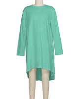 Long Sleeve Asymmetrical Dress