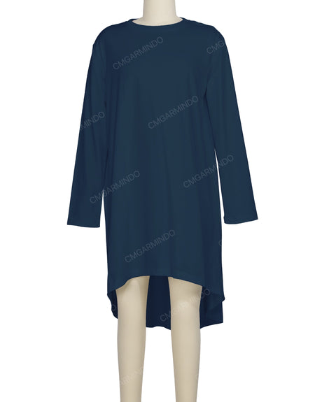 Long Sleeve Asymmetrical Dress
