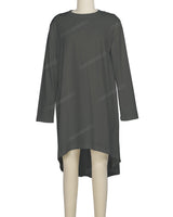 Long Sleeve Asymmetrical Dress