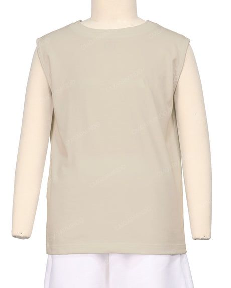 Sleeveless Crew Neck T-Shirt