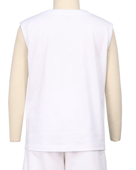 Sleeveless Crew Neck T-Shirt