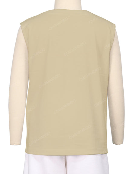 Sleeveless Crew Neck T-Shirt