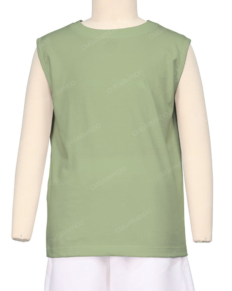 Sleeveless Crew Neck T-Shirt
