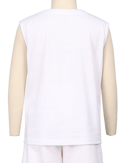 Sleeveless Crew Neck T-Shirt