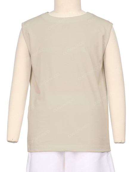 Sleeveless Crew Neck T-Shirt