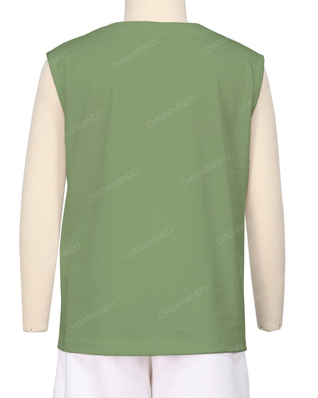 Sleeveless Crew Neck T-Shirt