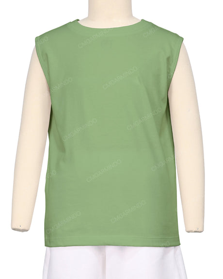 Sleeveless Crew Neck T-Shirt