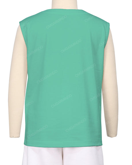 Sleeveless Crew Neck T-Shirt