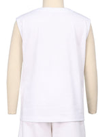 Sleeveless Crew Neck T-Shirt