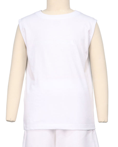 Sleeveless Crew Neck T-Shirt