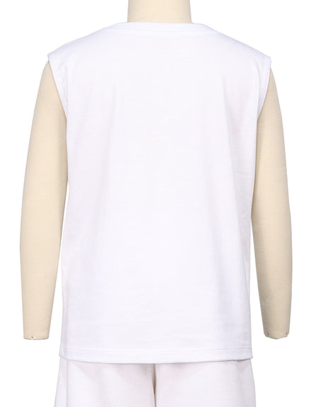 Sleeveless Crew Neck T-Shirt
