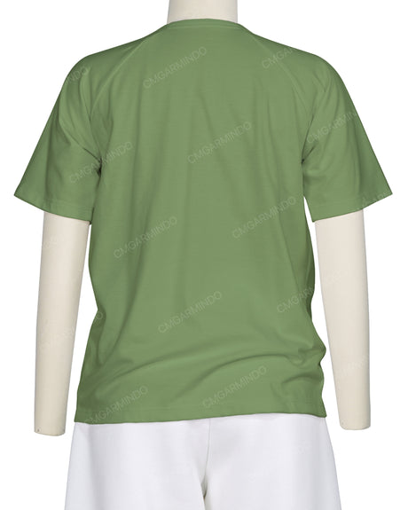 Button Shoulder Raglan T-Shirt