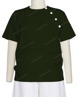 Button Shoulder Raglan T-Shirt