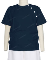 Button Shoulder Raglan T-Shirt