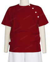 Button Shoulder Raglan T-Shirt