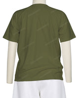 Button Shoulder Raglan T-Shirt
